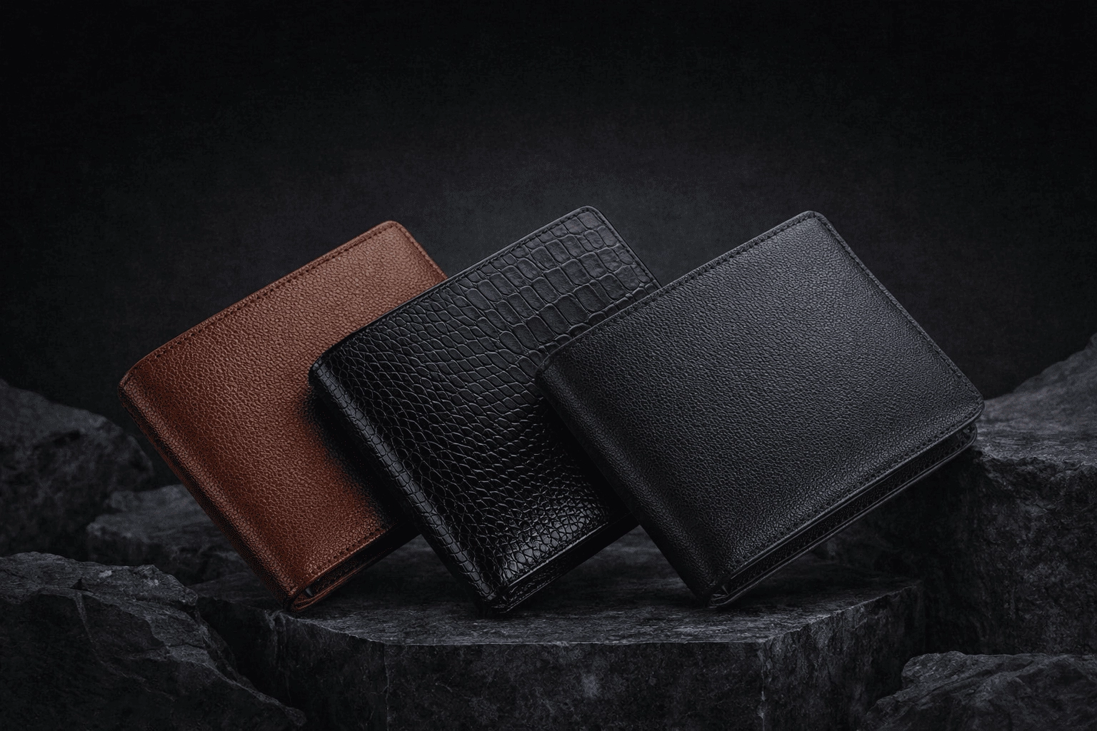 Premium leather wallets manufactured by an Indian leather goods manufacturer