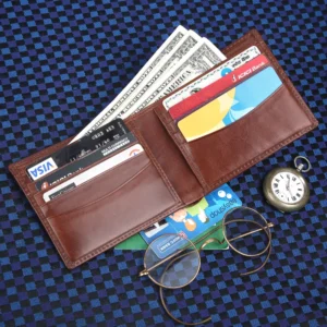 Brooklyn Bridge Best Slim Genuine Leather Wallet for Men – VT Leather RFID Blocking Bifold Gift Set-BB-MW-789-CW-FG-VT-BROWN 1
